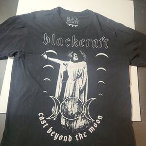 Blackcraft Black Graphic Tee for Men